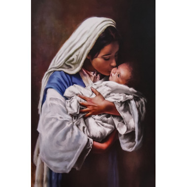 Matka Boża i Dzieciątko- Pocałunek Boga